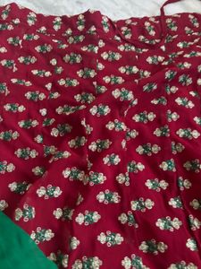 Maroon Floral Lehenga