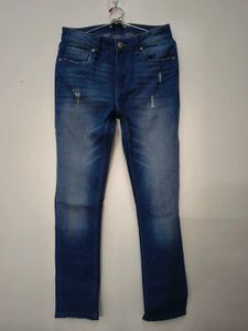 Distressed Blue Women Denim Jeans