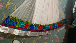 Pretty White Anarkali Suit 😍