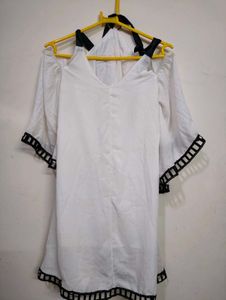 White Cold Shoulder Dress