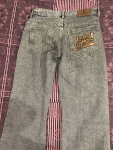 Gray Denim Flare Jeans