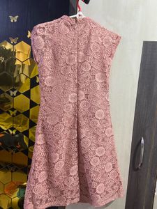 Elegant Pink Lace Dress