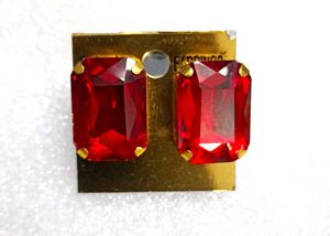 Elegant Ruby Red 4-Piece Jewelry Set