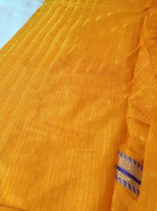 Yellow Net Saree 😍