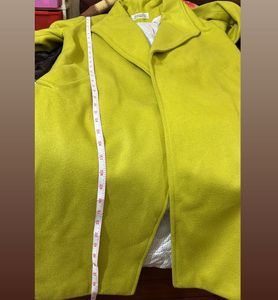 Chartreuse Wool Blend Coat