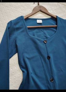 Chic Midi Dress with button down design