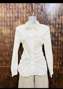 Y2k Vintage  Fitted Off White Shirt
