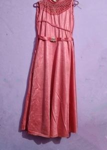 Long Stylish Gown Peach 🍑 Colour