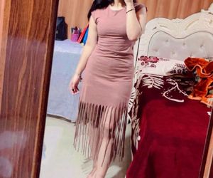 Women Sheath Dress With Fringes