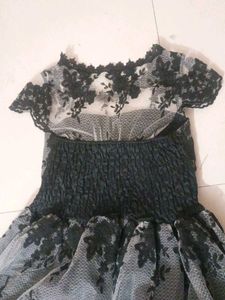 Grey &amp; Black Lace Dress