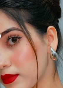 Silver gold Teardrop Earrings spiral earing