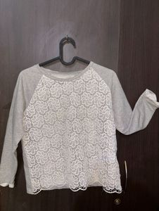 Floral Net Full Sleeve Top