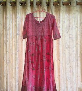 Libas Pink Anarkali Kurta Set