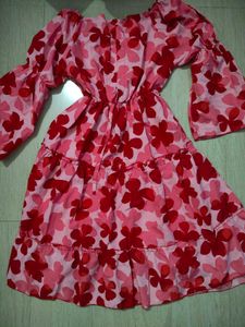 Floral Print Tiered Mini Dress