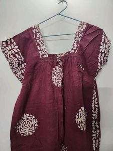 Maroon Maxi Sleepwear