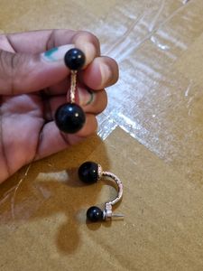 black colour  ball  earrings
