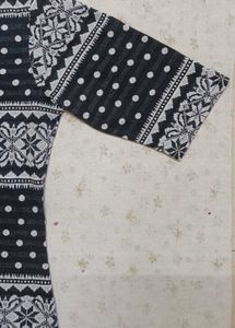 Black N White Short Kurti