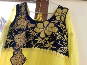 Elegant Yellow Ethnic Gown