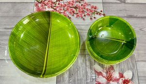 Banana Leaf Design Plate and Bowl Set