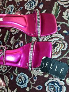 Elle Metallic pink high-heels👠👠👠👠