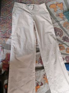 Beige Casual Pants