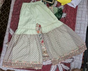 New Heavy Corset Kurta Garara Set Mirror Work