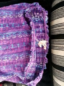 Purple Patterned Romper
