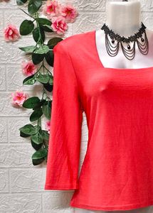 🎁Buy Two Get One Free🎁Red Square Neck Top