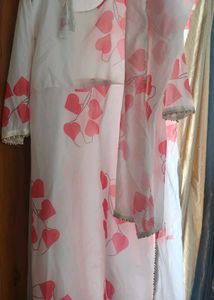 Heart Print Kurta Set
