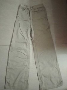 Beige Wide Leg Pants