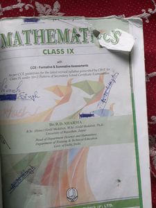 Class 9 R.D Sharma Maths Book