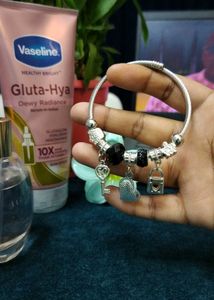 Black Charm Bracelet-1pc