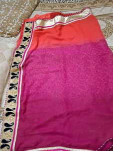Double Colour Party Wear Saree