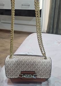 MK Sling Bag -  Beige - Brown colour
