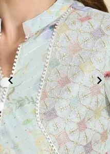 Floral Print Aqua Blue Tunic