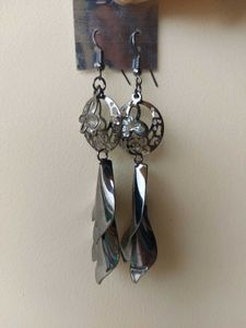 Stylish Metallic Drop Earrings