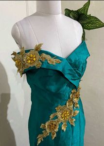 Elegant Emerald Green Gown