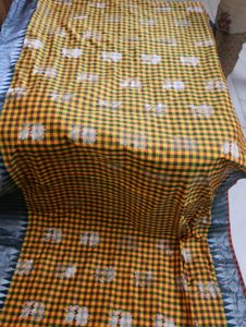 Banarasi Silk Multicolour Box Design Saree