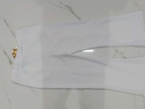 Stylish White Flared Leg Pants