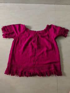 Cute Off Shoulder Crop Top