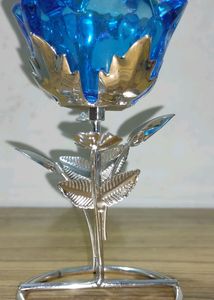 Blue Candle Holder (free Candle)