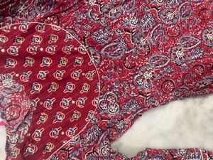 Red Printed Cotton Dress