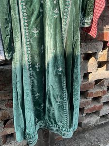 Green Embroidered Kurta Set