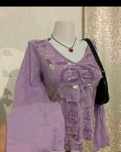 Purple Floral Top