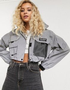 Reflective Cropped Jacket