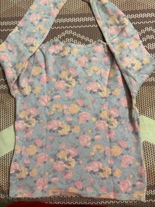 Warm Full Sleeve Floral Top Sweater