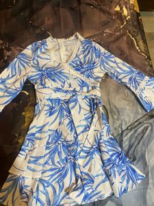 White And Blue Summer Dress