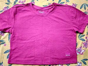 Pink Cropped Tee