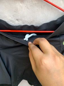 Black branded Skirted Leggings