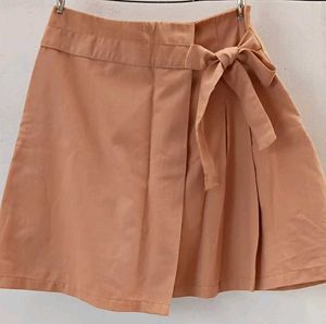 Peach Wrap Skirt with underneath shorts (skorts)
